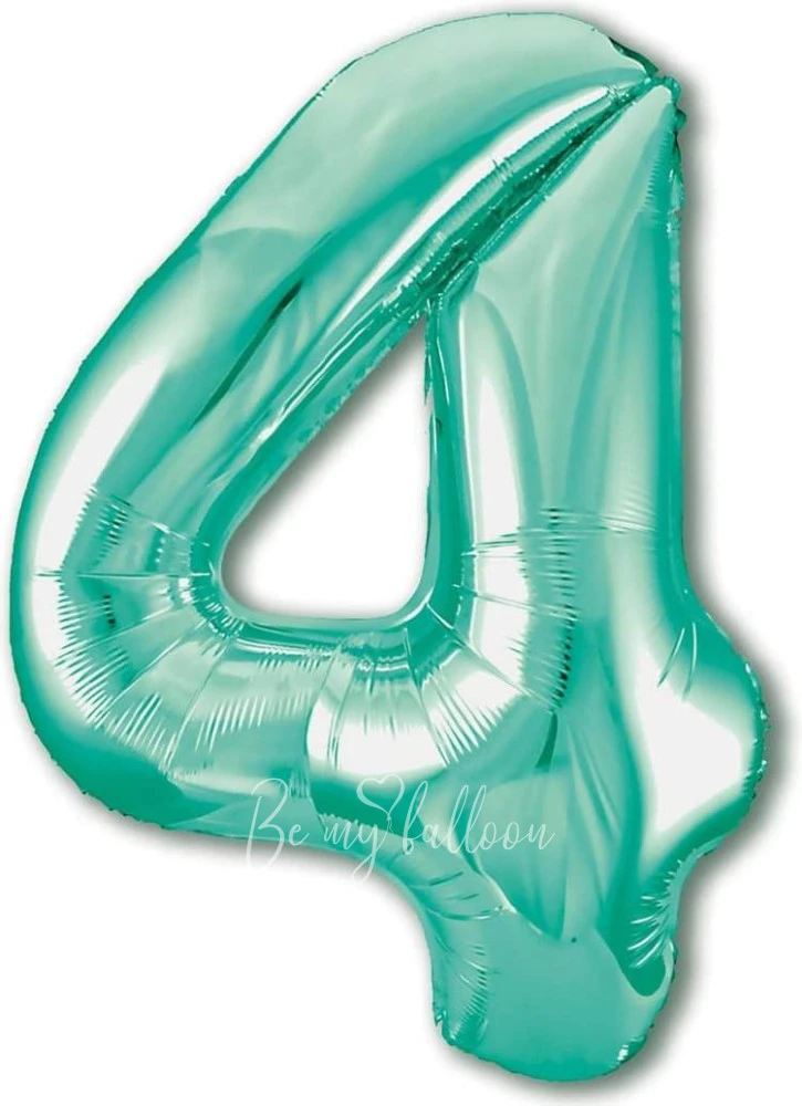 40 " الهيليوم احباط لمعان بسكاي الأخضر رقم 4 بالون