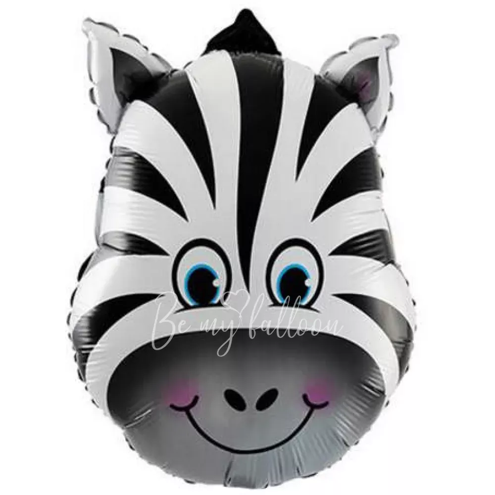 36" Helium foil Zebra head balloon