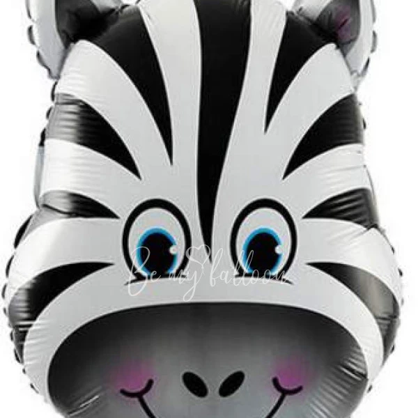 36" Helium foil Zebra head balloon