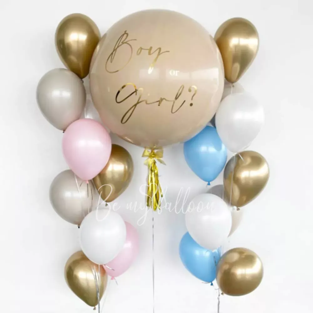 Gender reveal Helium Balloon Composition The Waiting Magic