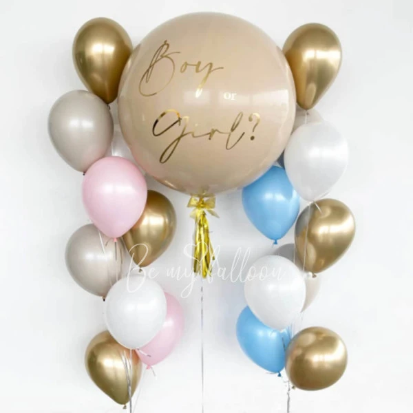 Gender reveal Helium Balloon Composition The Waiting Magic