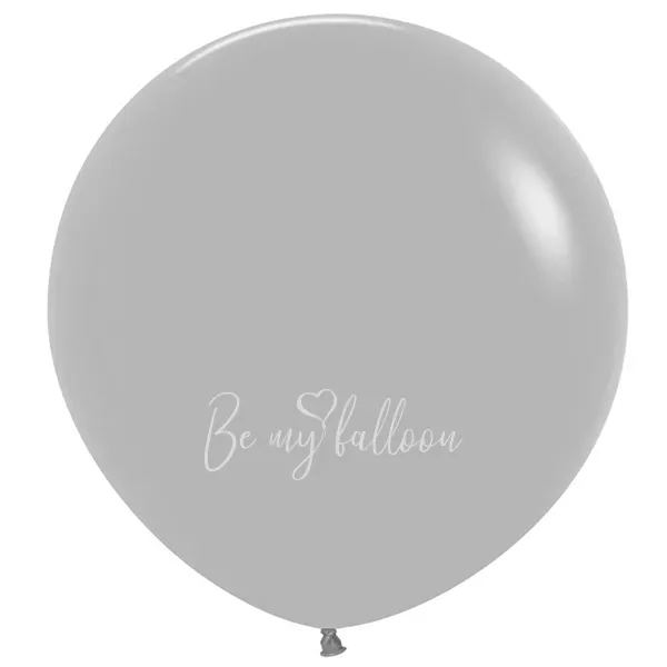24" Helium fashion grey 081 plain balloon