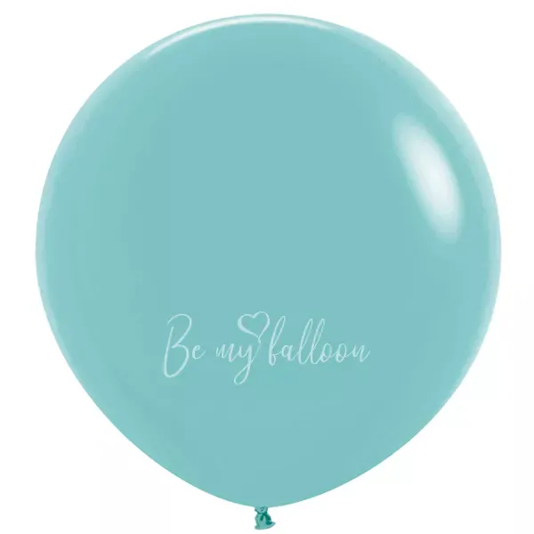24" Helium fashion aquamarine 037 plain balloon