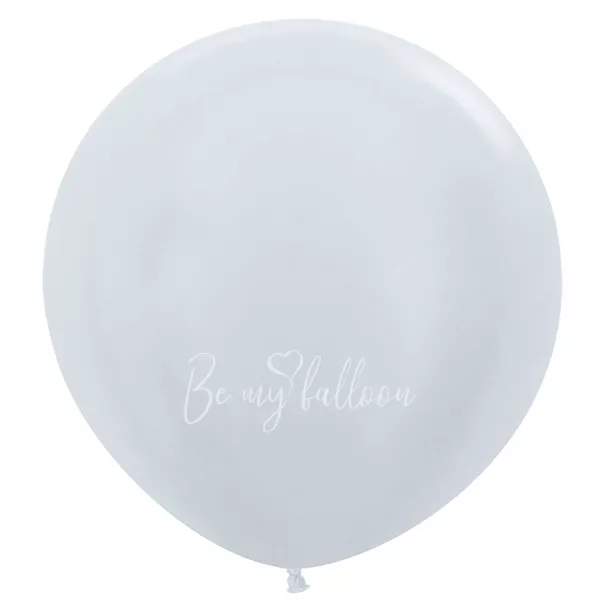 24" Helium pearl silver 406 plain balloon