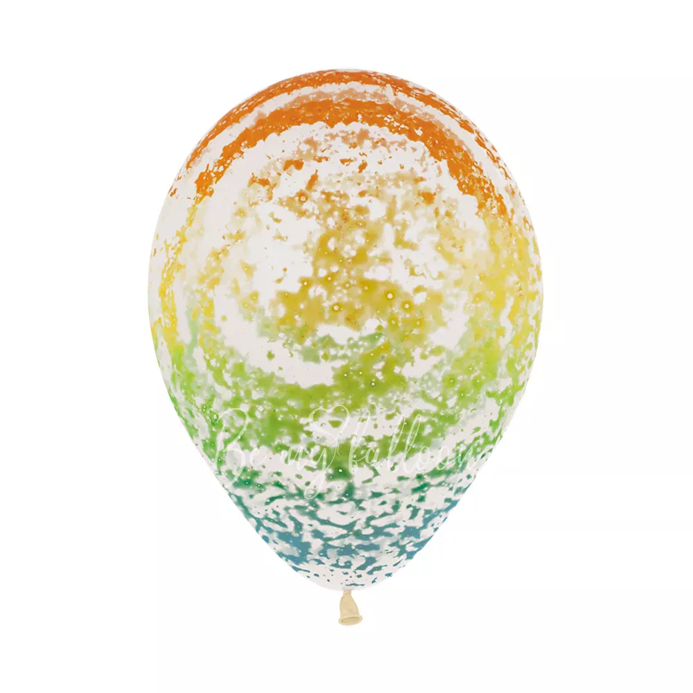 12" Helium latex Multicolour Graffiti marble balloon