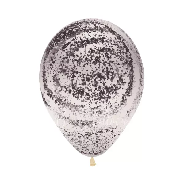 12" Helium latex White and Black Graffiti marble balloon