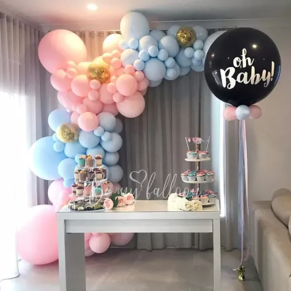 Гирлянда из шаров Органик Девочка или Мальчик 5 метров