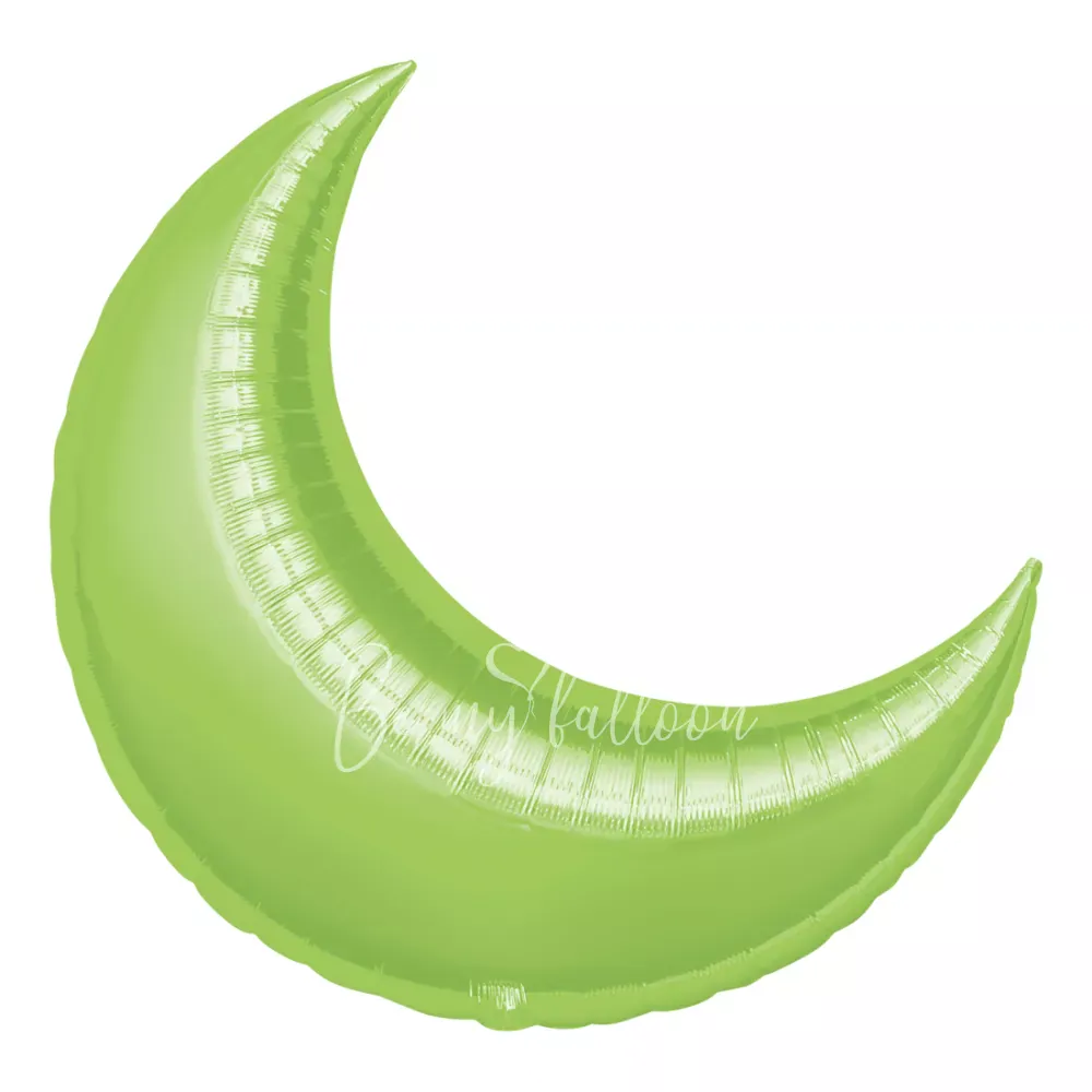 26" Helium foil gloss Lime Crescent balloon
