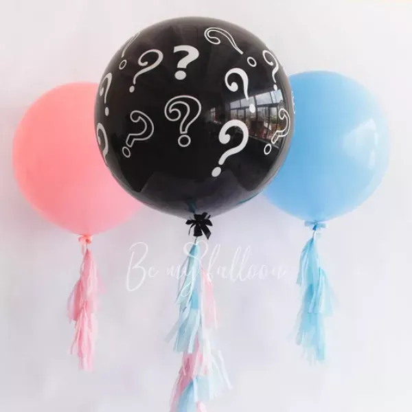 Exciting Gender Reveal balloon bouquet