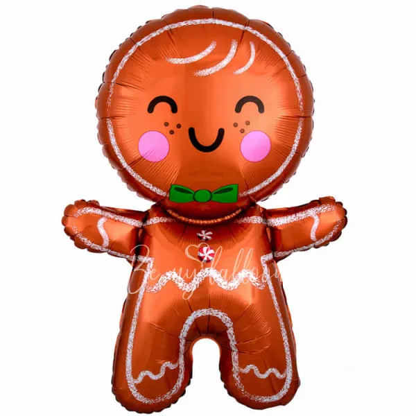 31" Helium foil Gingerbread Guy balloon