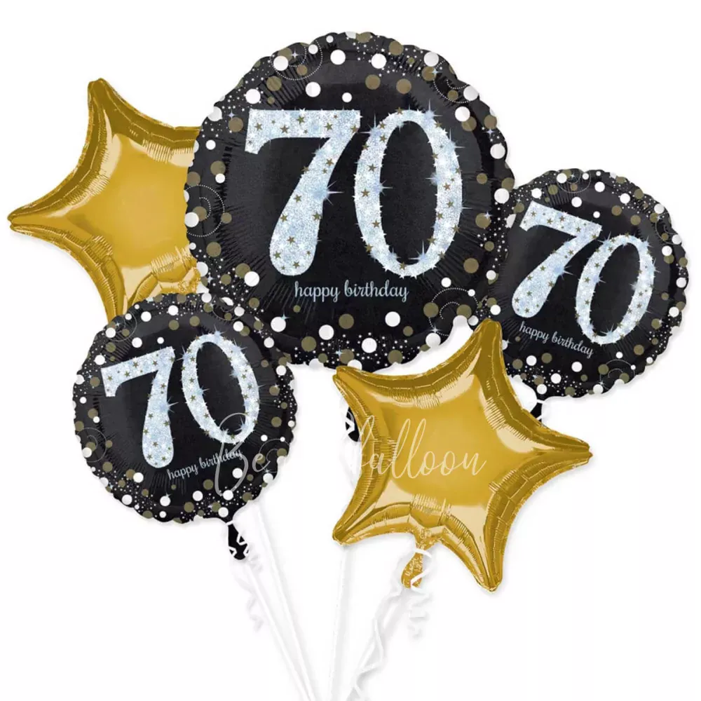 باقة بالونات عيد ميلاد متلألئ