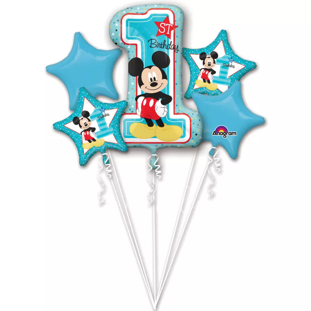 Букет из шаров Первый День Рождения с Микки!