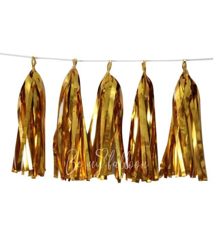 Foil gold Tassel garland 