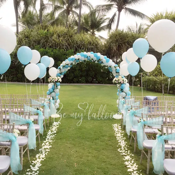White and Blue Wedding Package