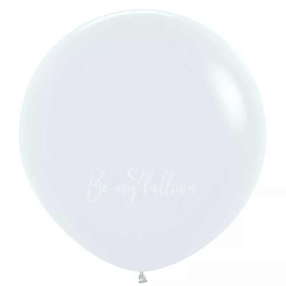 36" Helium fashion white 005 plain balloon