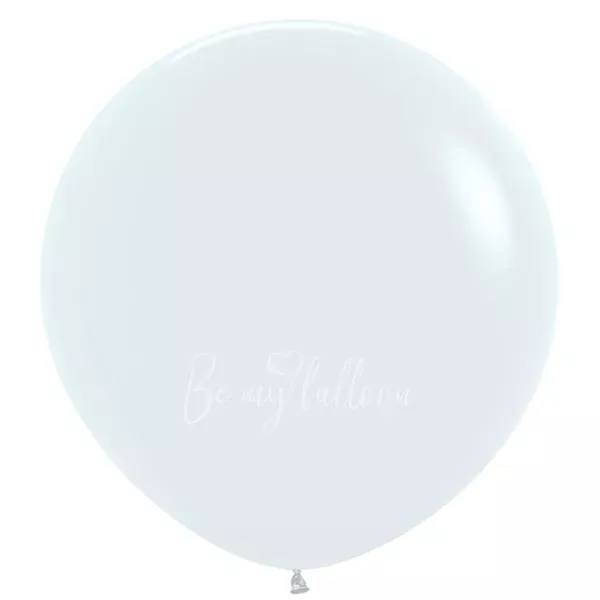 36" Helium fashion white 005 plain balloon