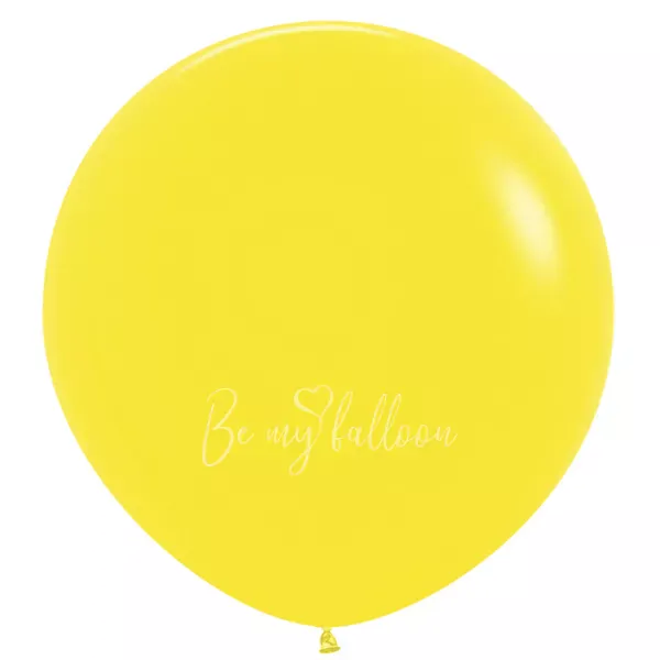 24" Helium fashion yellow 020 plain balloon